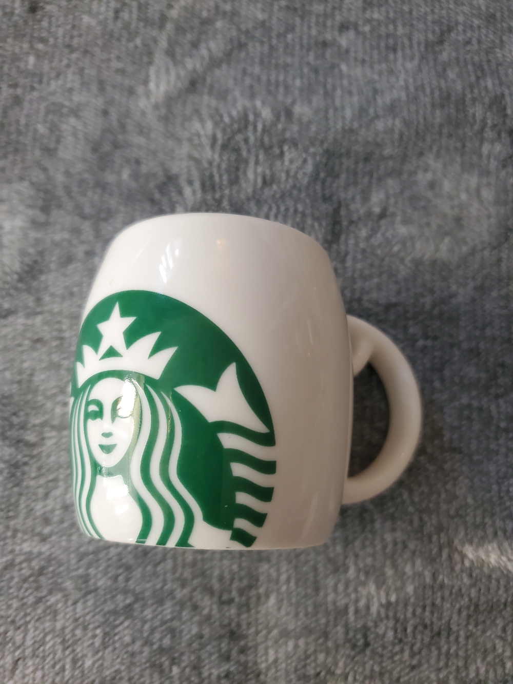 Starbucks 2010 Mini Demitasse Mug, 3 oz Espresso Cup, Green Siren Mermaid Logo